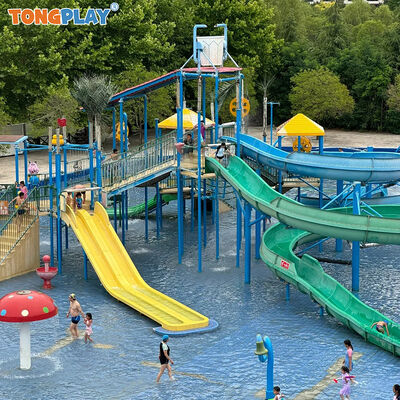 Fiberglass Construction Water Slide with Customized Sizes and Eco-Friendly Design for Aqua Parks