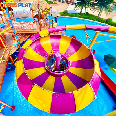 Commercial Fiberglass Construction Water Slide with Customized Sizes and Eco-Friendly Design for Aqua Parks