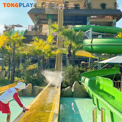Fiberglass Construction Water Slide with Customized Sizes and Eco-Friendly Design for Aqua Parks