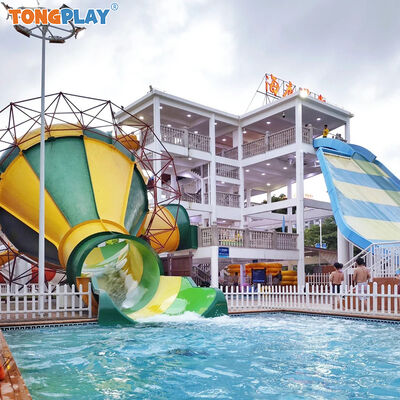 Fiberglass Construction Water Slide with Customized Sizes and Eco-Friendly Design for Aqua Parks