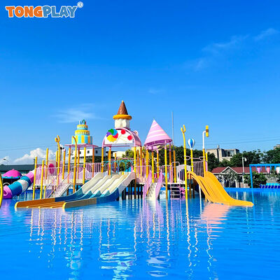 Commercial Kids Play Water Slide Durable Aqua Park Slide Water House Installed in the Water Park