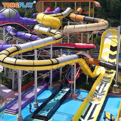 Hot Selling Factory Direct Attraction Park Equipment Fiberglass Water Slide Swimming Pool Slide for Rsort Hotel