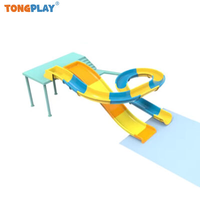 Outdoor Playground Pool Slide for Kids Water Play Equipment Mini Slide Fiberglass Water Slide for Resort Hotel and Pool