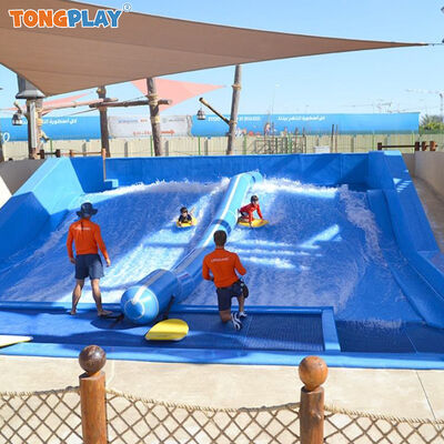 Thrill Rides the Ultimate Surf Machine Single  for Indoor Outdoor Beach Waterpark Blue Color Snowy Water Frame