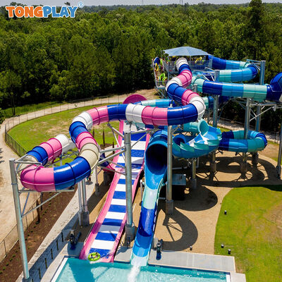 Commercial Use High Capacity Boomerang Water Slide Indoor Outdoor Fiberglass Aqua Park Slide for Resorts
