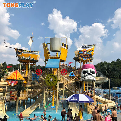 Commercial Large Water Playground Custom Design Theme Aquatic Park Equipment Fiberglass Water Slide