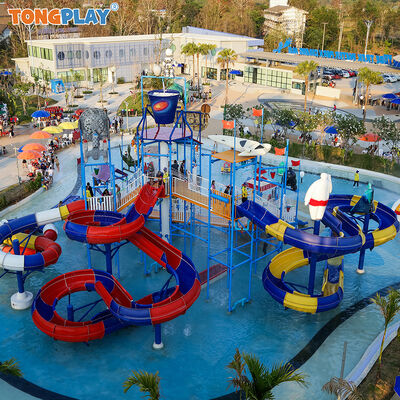 New Design Resort Hotel Fiberglass Steel Metal Water Park Slide Water Amusement Park Equipment
