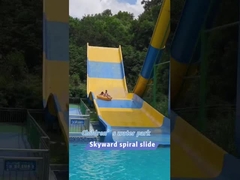 Children Funny Playground With Splash Pad Fiberglass Waterslides