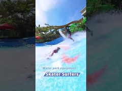 Amusement Play Aqua Theme Park Water Playground Fiberglass Swimming Pool Slide Curved Water Slide